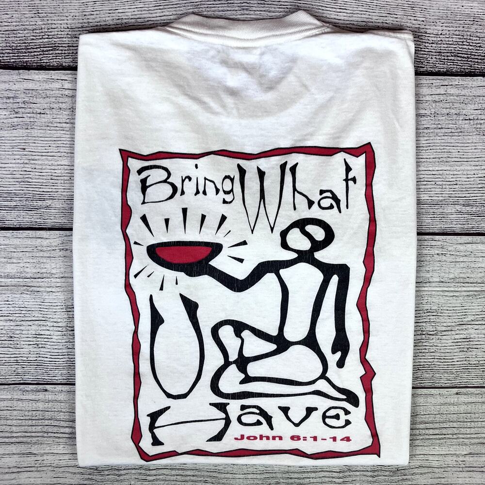 Vintage 1995 Bring What You Have John 6:1 Jesus T-shirt